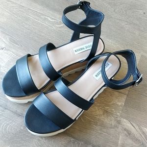 Steve Madden Women's Kirsten Wedge Black Leather P